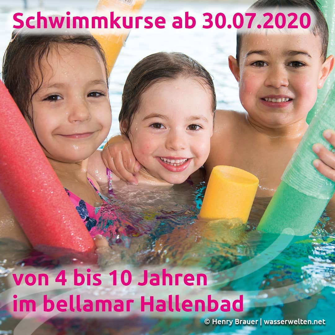 Schwimmkurse ab dem 30.07.2020 von 4 bis 10 Jahren im bellamar Hallenbad